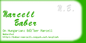 marcell baber business card